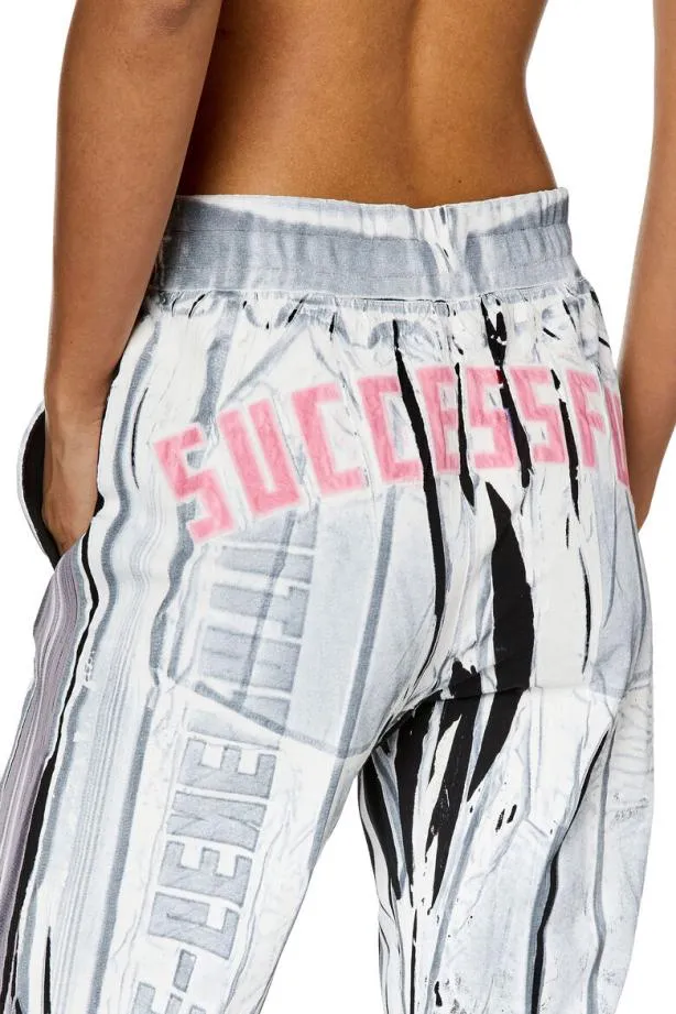 Diesel Pjamotboot Light Blue Women Pants and Shorts