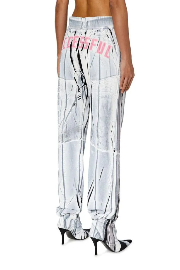 Diesel Pjamotboot Light Blue Women Pants and Shorts