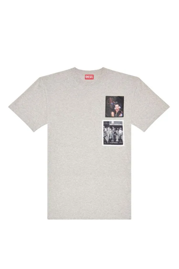 Diesel Prtnlabel23 Grey MenWomen TShirts and Polos