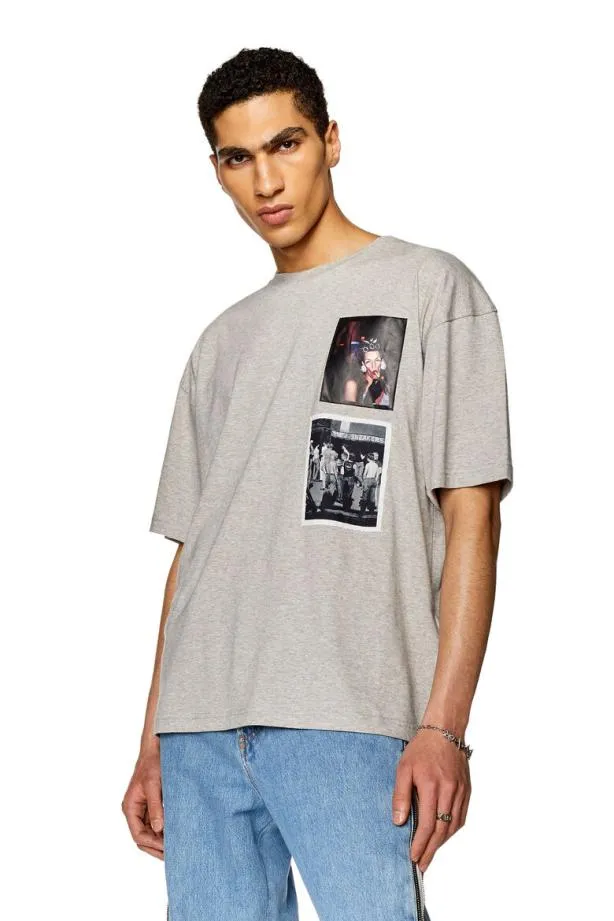 Diesel Prtnlabel23 Grey MenWomen TShirts and Polos