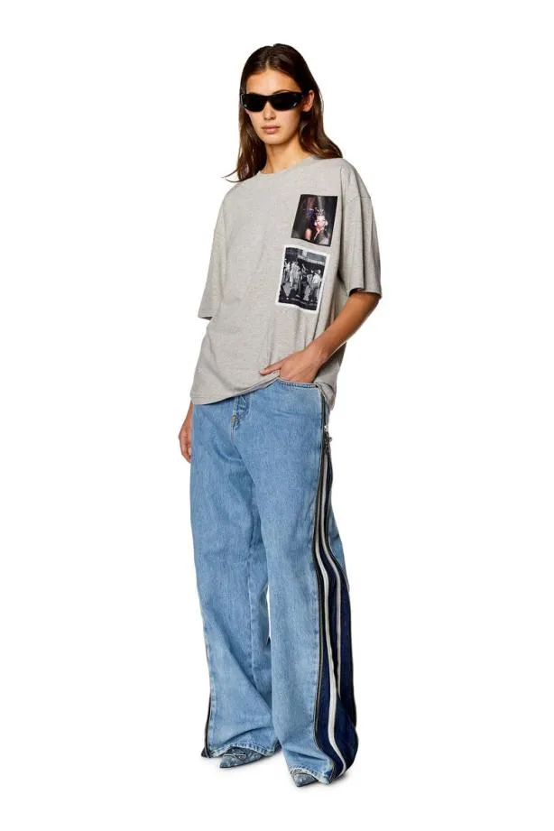 Diesel Prtnlabel23 Grey MenWomen TShirts and Polos