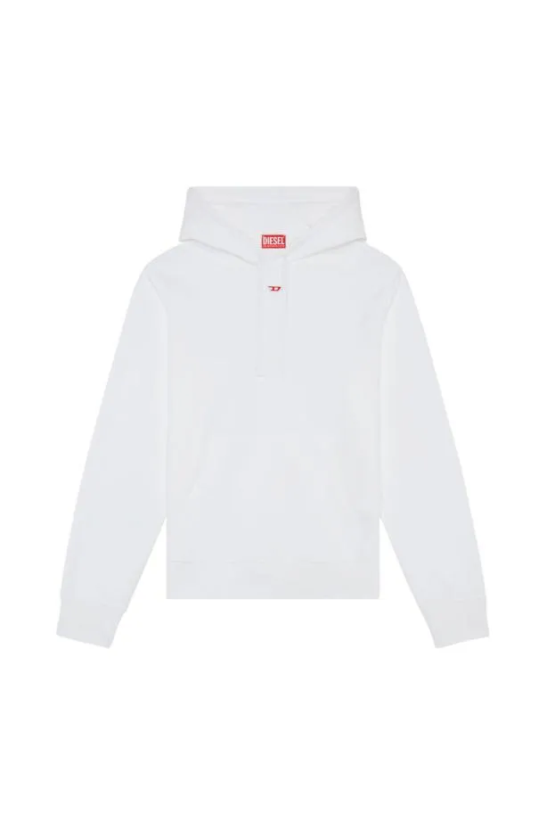 Diesel Sginnhoodd White Men Sweatshirts and Hoodies