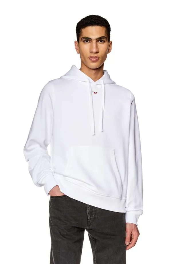 Diesel Sginnhoodd White Men Sweatshirts and Hoodies