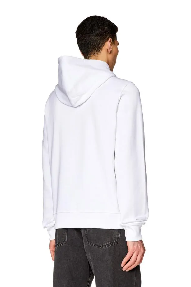Diesel Sginnhoodd White Men Sweatshirts and Hoodies