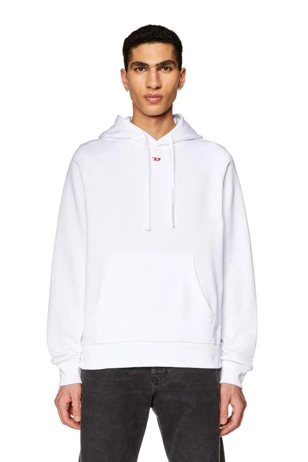Diesel Sginnhoodd White Men Sweatshirts and Hoodies