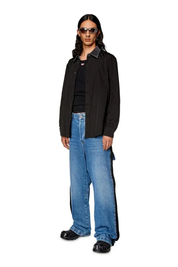 Diesel Sholls Black Men Shirts