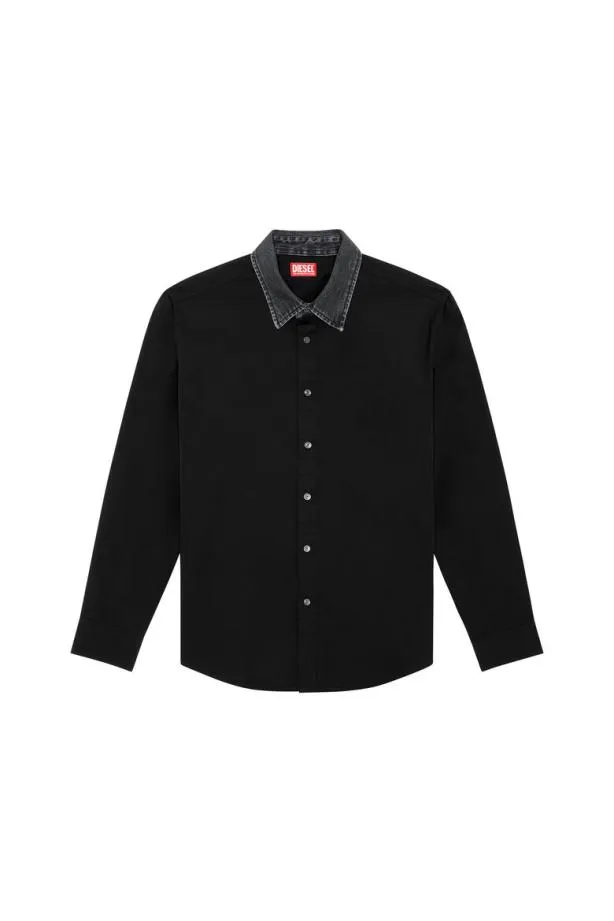 Diesel Sholls Black Men Shirts
