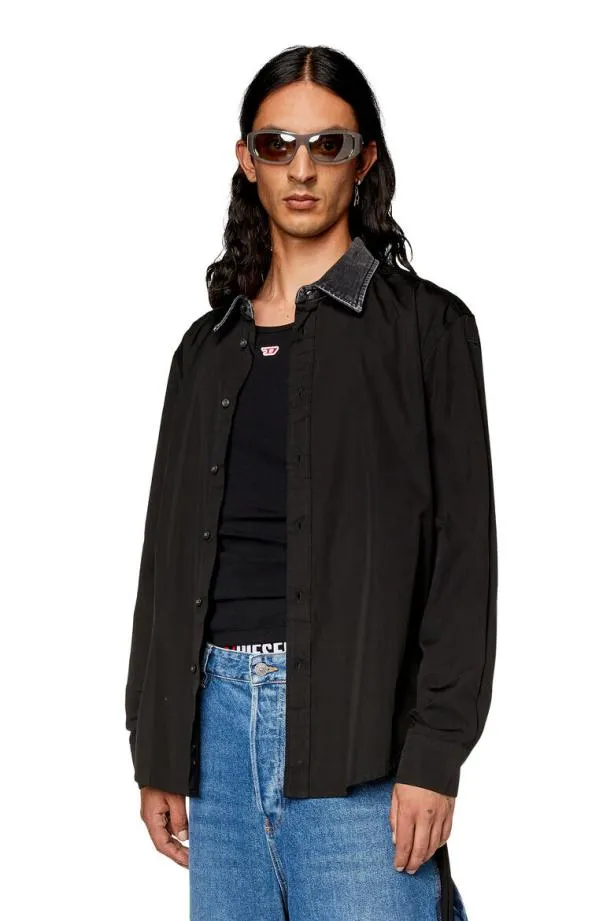 Diesel Sholls Black Men Shirts
