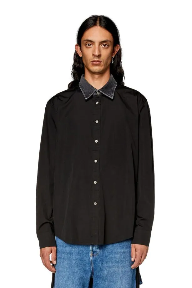 Diesel Sholls Black Men Shirts