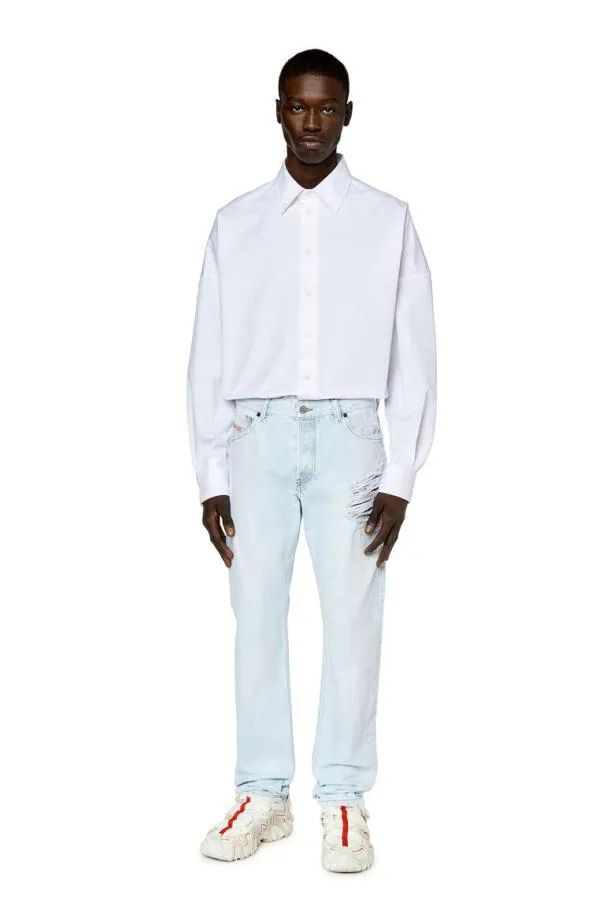 Diesel Slimologo White Men Shirts