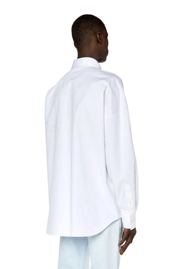 Diesel Slimologo White Men Shirts