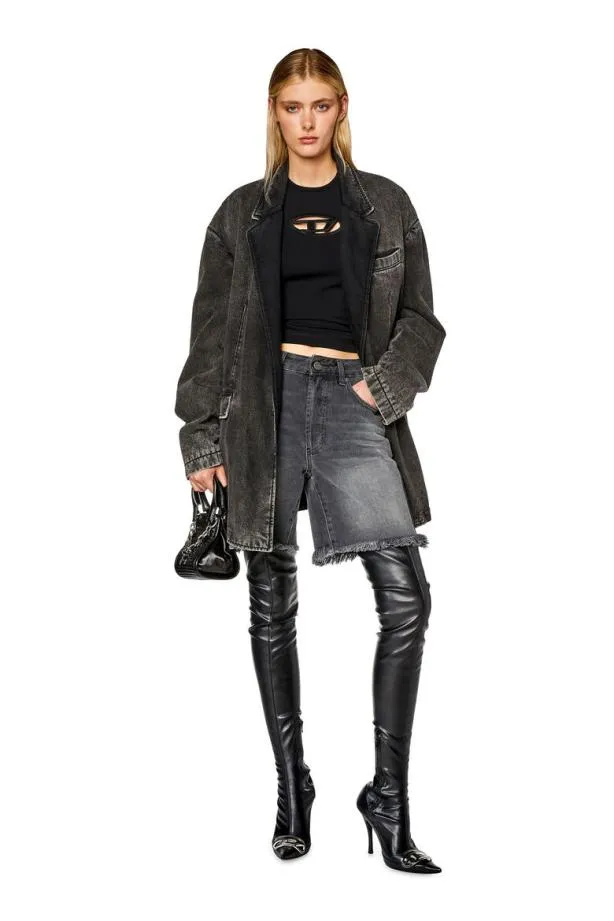 Diesel Tangie Black Women TShirts and Tops