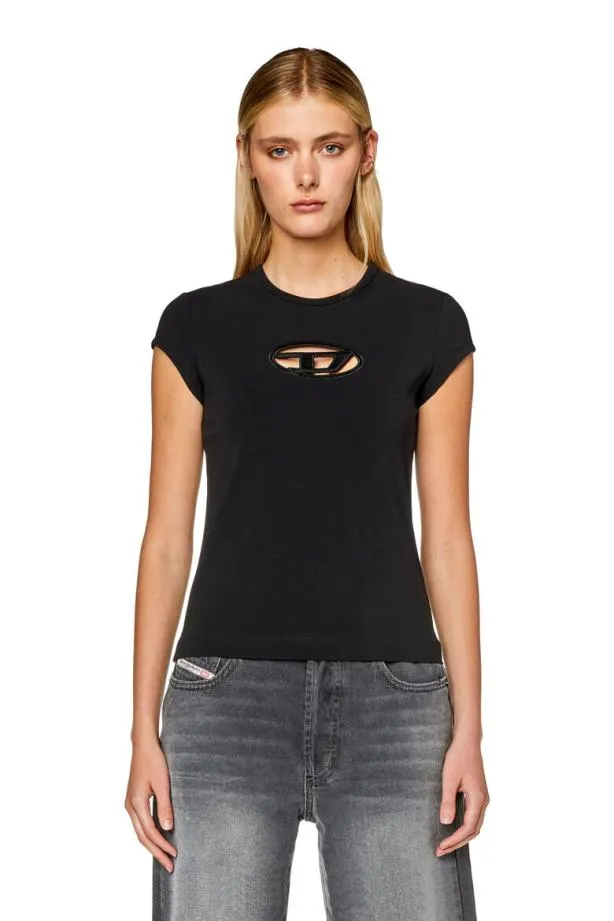 Diesel Tangie Black Women TShirts and Tops