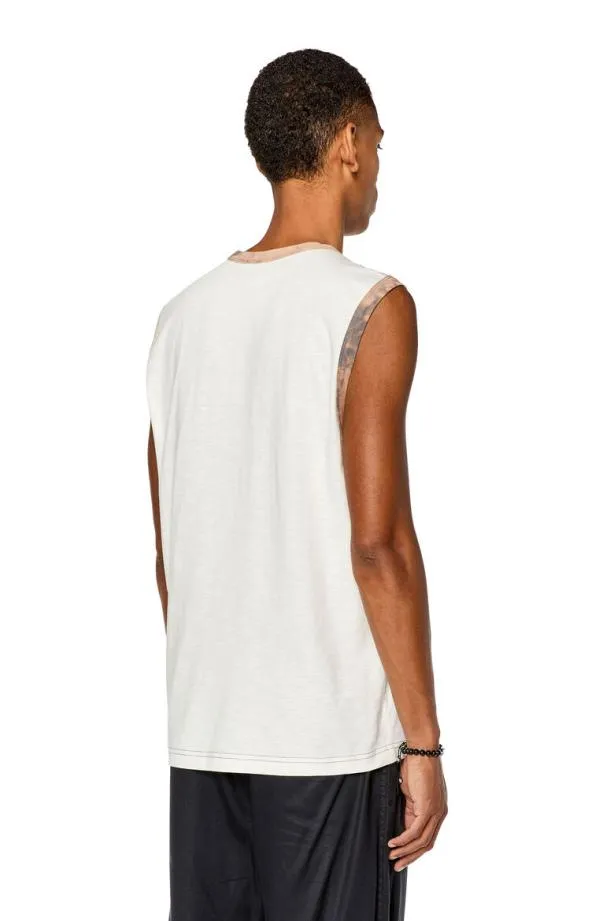 Diesel Tbiscol1 White Men TShirts and Polos
