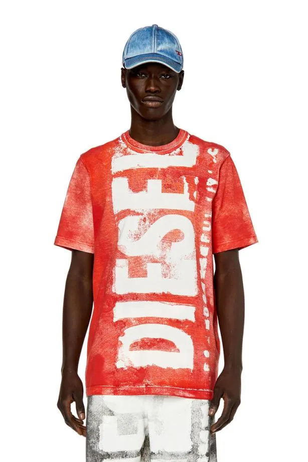 Diesel Tjustg12 Red Men TShirts and Polos