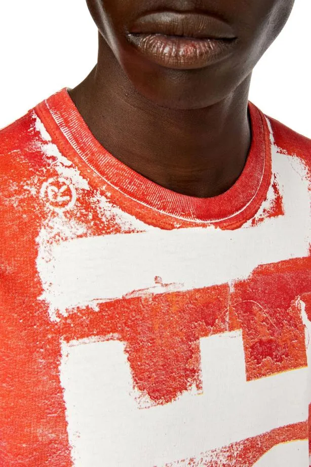 Diesel Tjustg12 Red Men TShirts and Polos