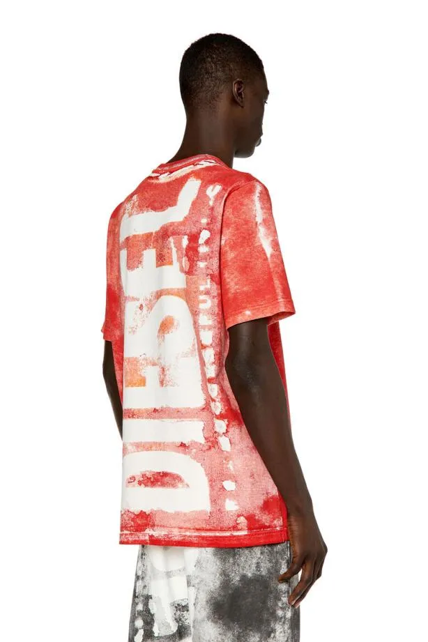 Diesel Tjustg12 Red Men TShirts and Polos