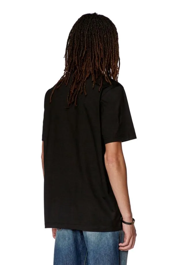 Diesel Tjustl3 Black Men TShirts and Polos