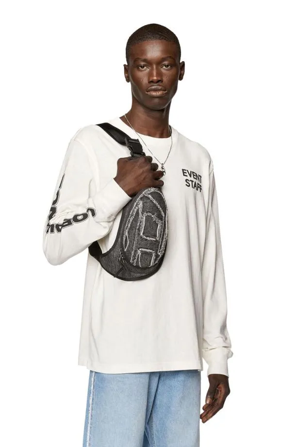 Diesel Tjustlsl3 White Men TShirts and Polos