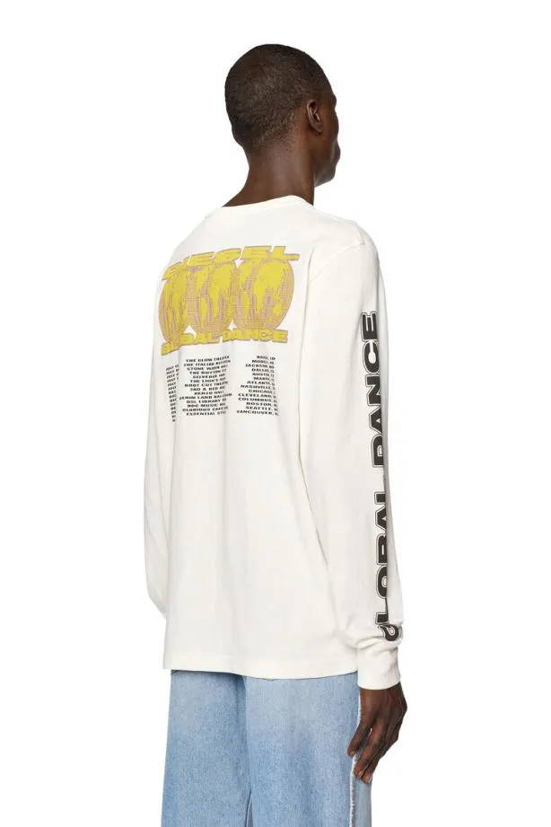 Diesel Tjustlsl3 White Men TShirts and Polos