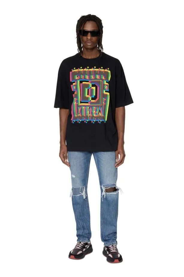Diesel Twashe2 Black Men TShirts and Polos