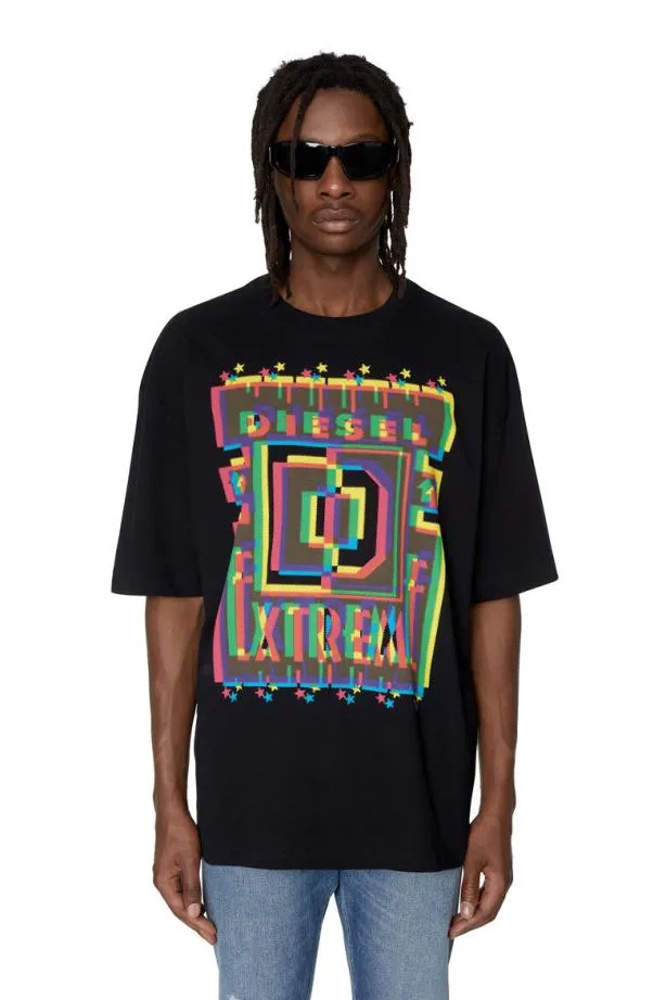 Diesel Twashe2 Black Men TShirts and Polos