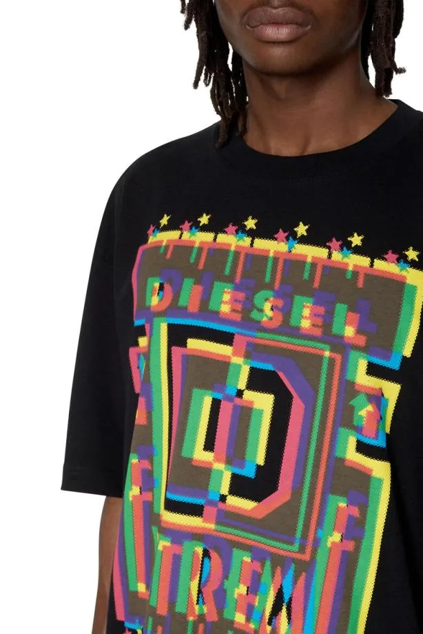 Diesel Twashe2 Black Men TShirts and Polos