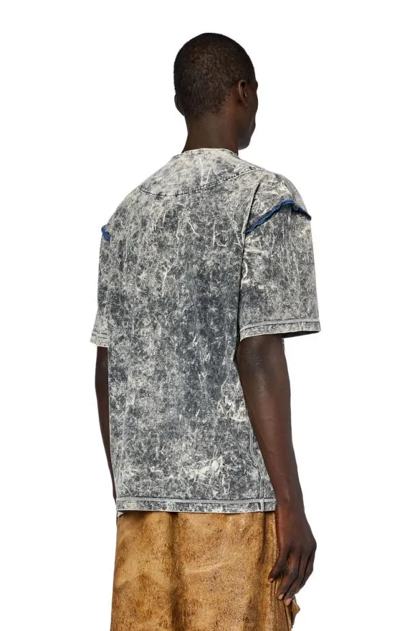 Diesel Twashvolkk Black Men TShirts and Polos