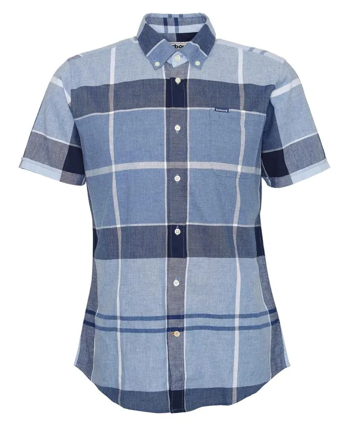 Doughill ShortSleeved Shirt Berwick Blue Men Barbour Shirts