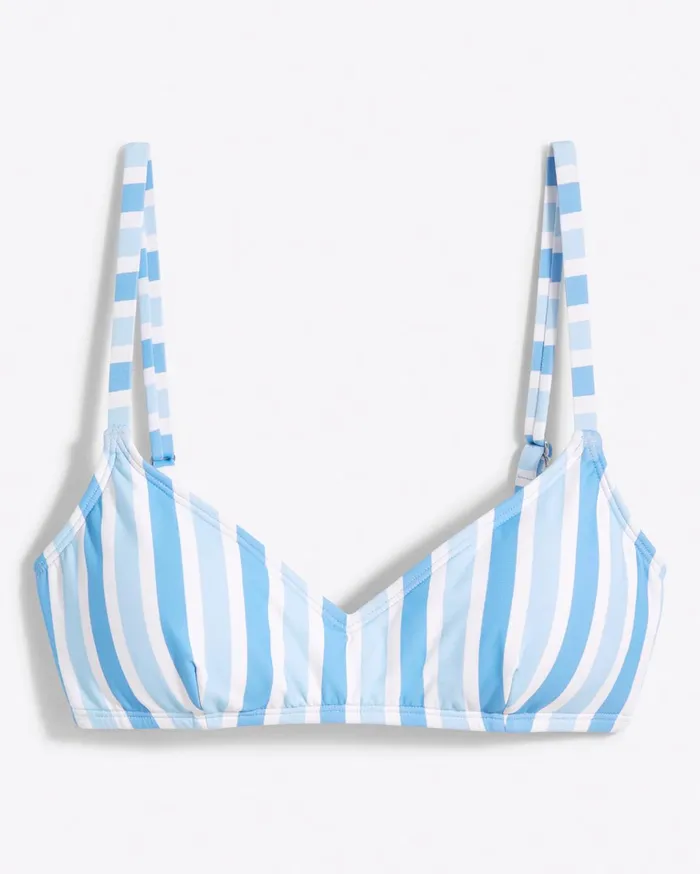 Draper James Bikini Top In Awning Stripe Women Swim