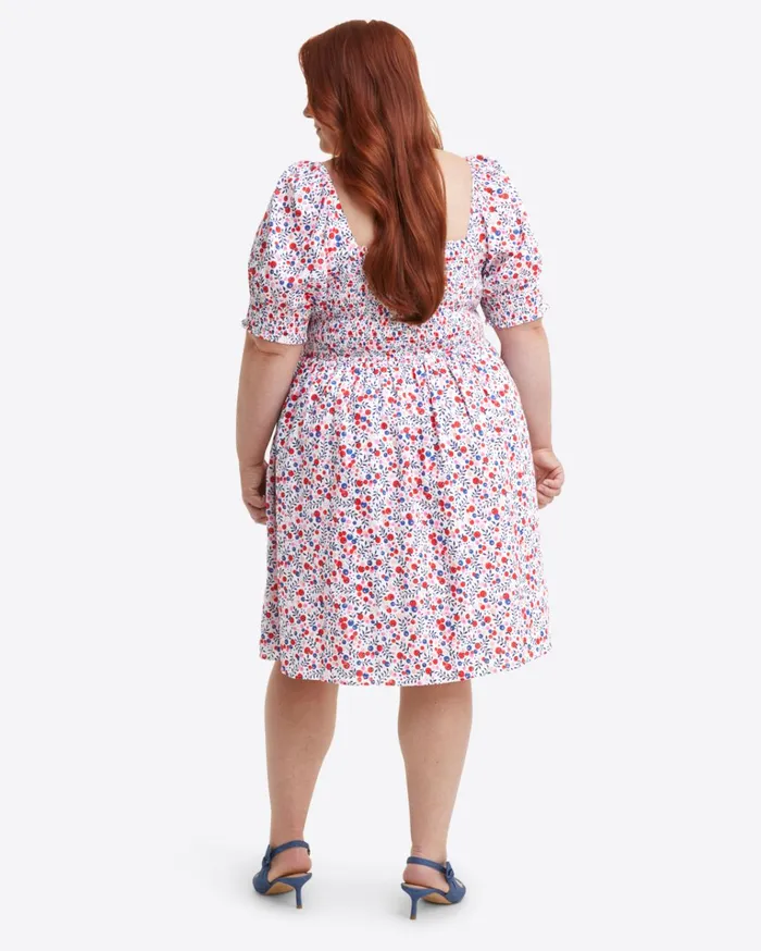 Draper James Cam Smocked Dress In Berry Print Women Dresses
