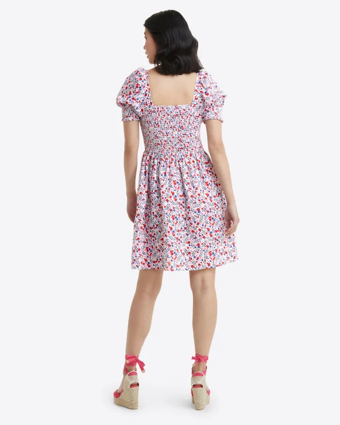 Draper James Cam Smocked Dress In Berry Print Women Dresses