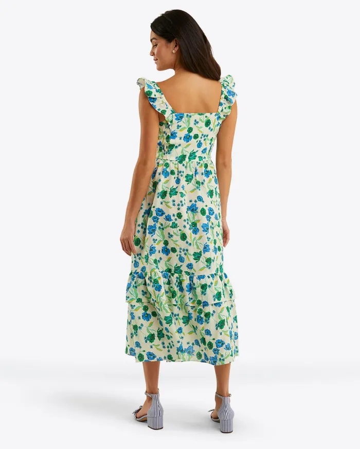 Draper James Carrie Midi Dress In Linen Women Dresses