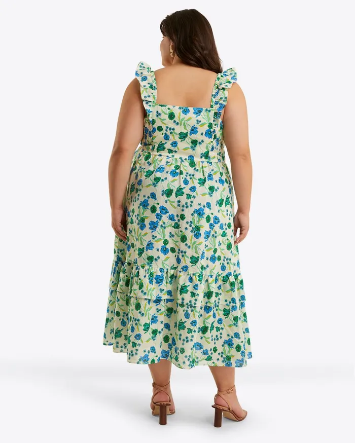 Draper James Carrie Midi Dress In Linen Women Dresses