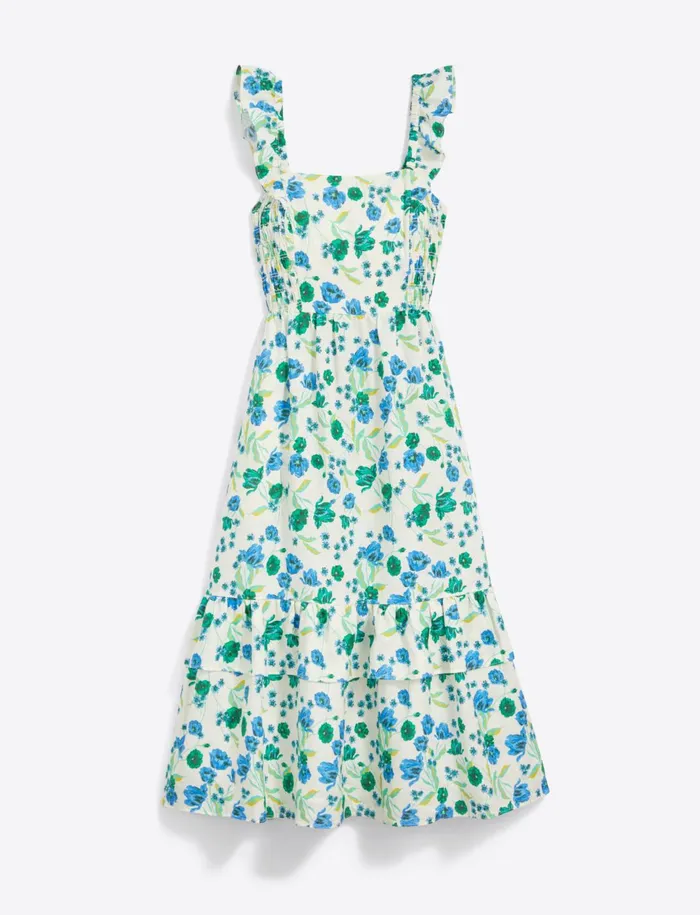 Draper James Carrie Midi Dress In Linen Women Dresses