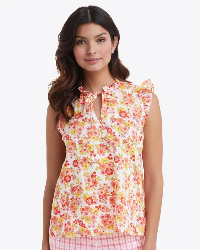 Draper James Connie Top In Field Blossom Women Tops