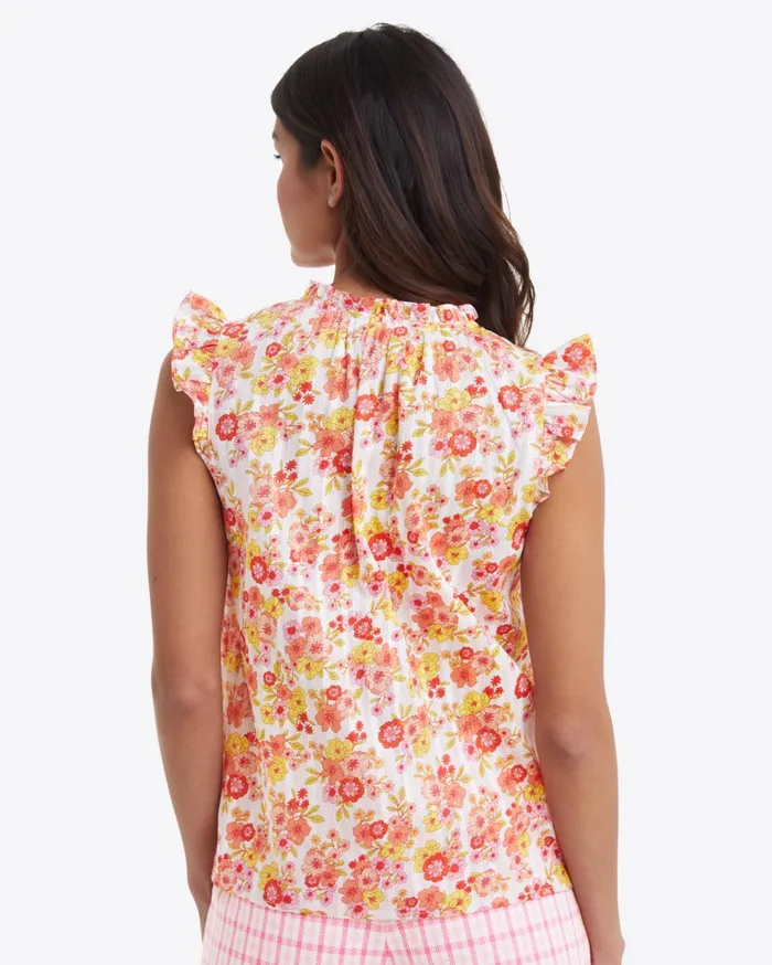 Draper James Connie Top In Field Blossom Women Tops