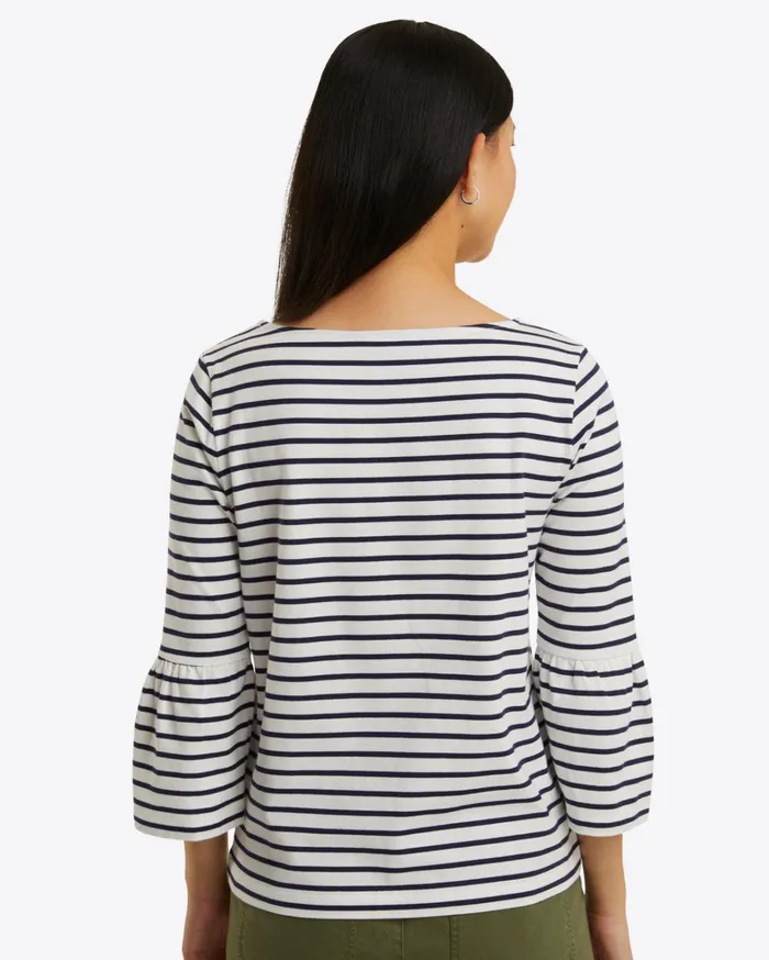 Draper James Corey Bell Sleeve Top In Cotton Women Tops
