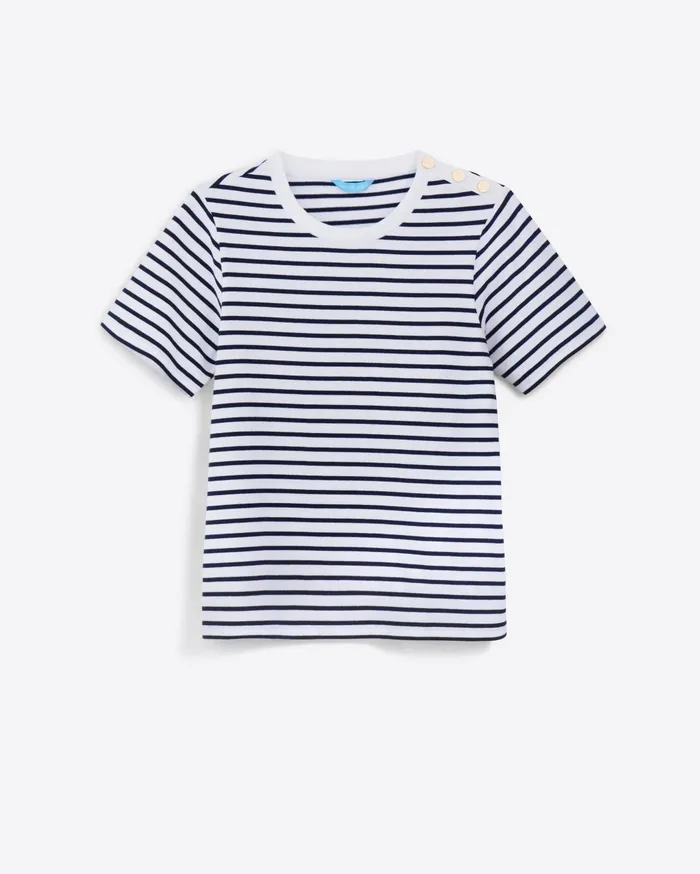 Draper James Crewneck TShirt In Nautical Stripe Women Tops
