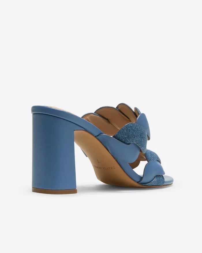 Draper James Dolly Heel Sandal In Chambray Women Heels