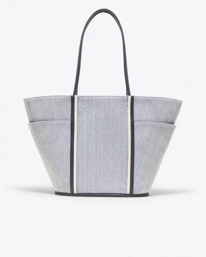 Draper James Herringbone Tote Bag Women Handbags