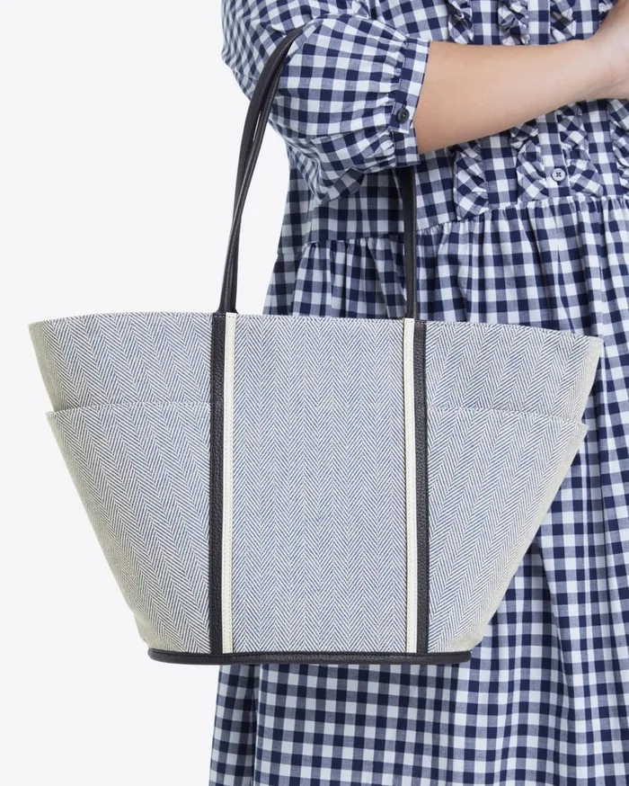 Draper James Herringbone Tote Bag Women Handbags
