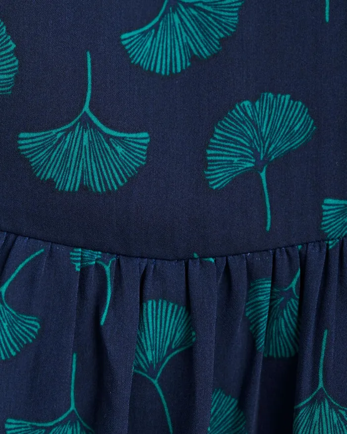 Draper James Katie Midi Dress In Ginko Leaf Women Dresses