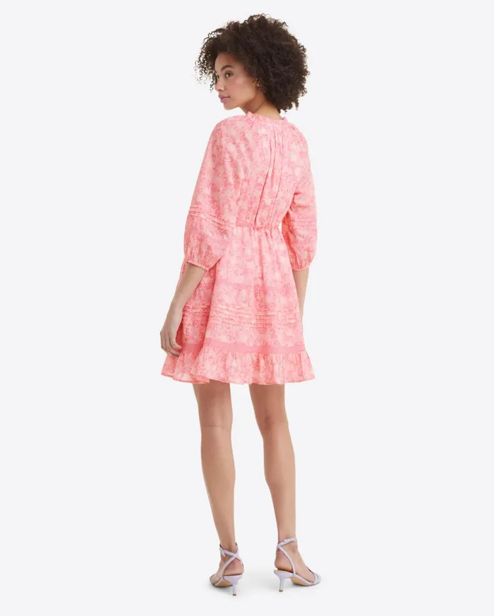 Draper James Kellie Babydoll Dress In Pink Paisley Women Dresses