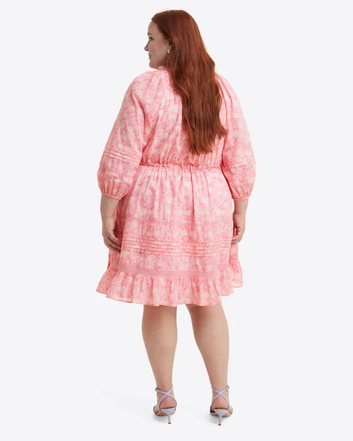 Draper James Kellie Babydoll Dress In Pink Paisley Women Dresses