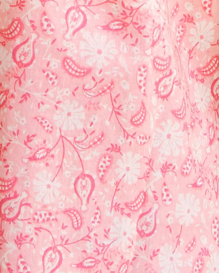 Draper James Kellie Babydoll Dress In Pink Paisley Women Dresses