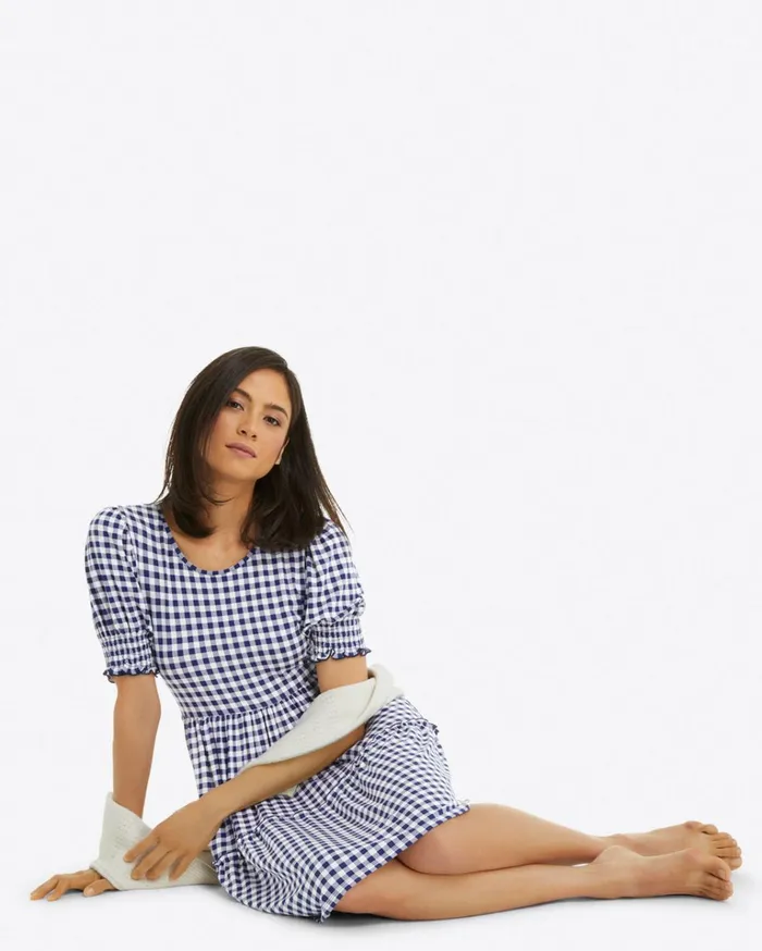 Draper James Lee Ann Dress In Gingham Women Dresses