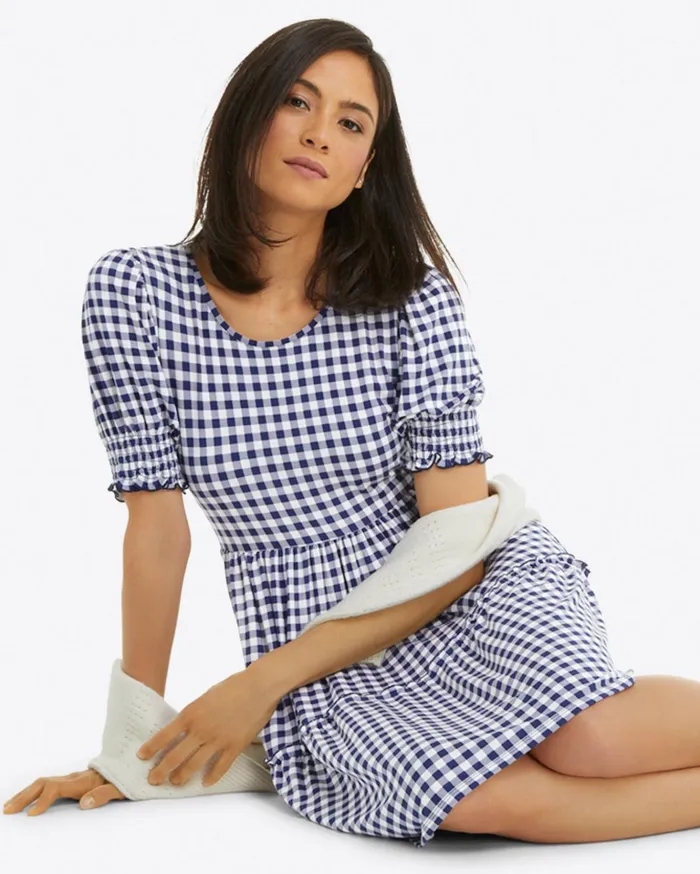 Draper James Lee Ann Dress In Gingham Women Dresses