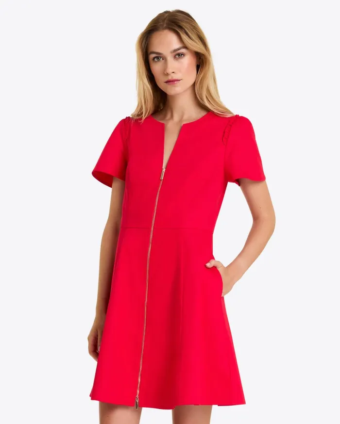 Draper James Mae Love Circle Dress In Red Women Dresses