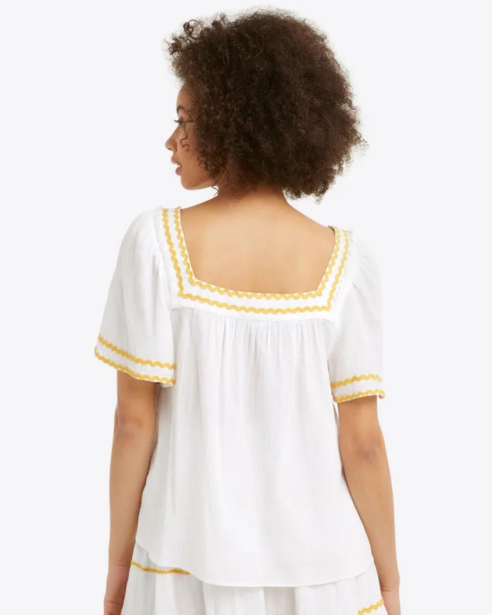 Draper James Maren Ric Rac Top Women Tops